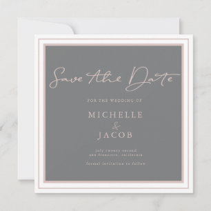Carte de rappel carré Airy Pastel   Save The Date
