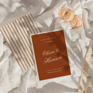 Carte de rappel chic terracotta Earthly Save The D
