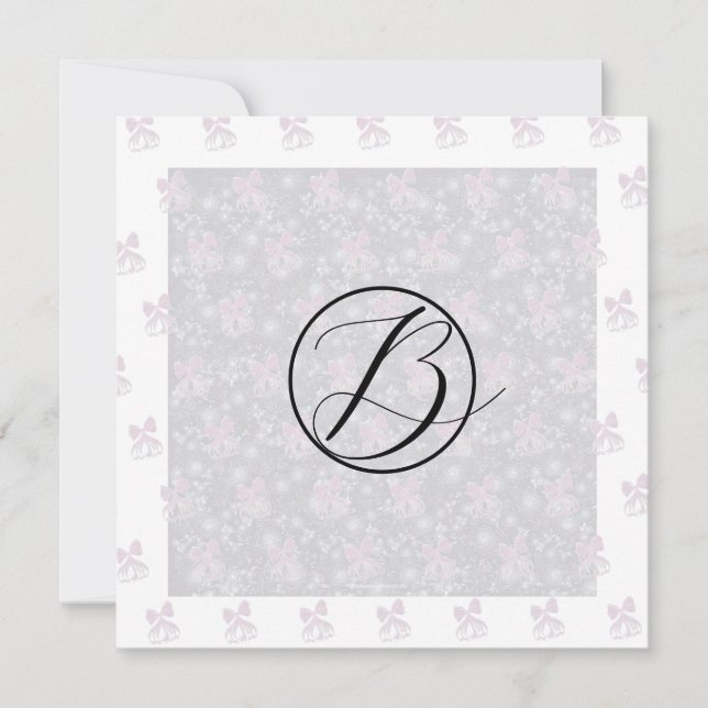 Carte de rappel Coquette rose pâle transparente à  (Devant)