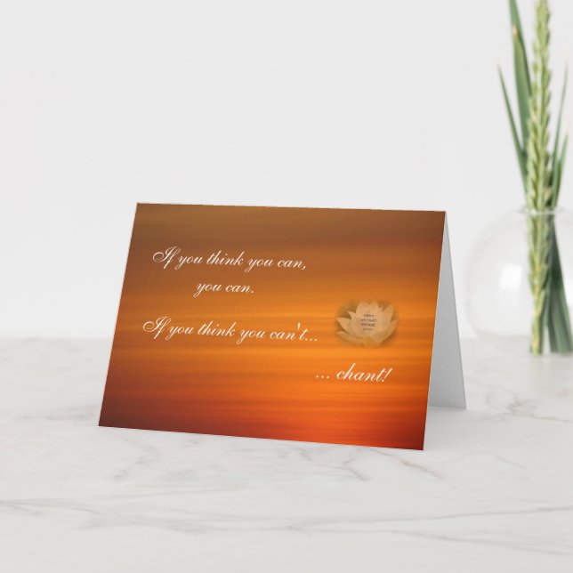 Carte de rappel de chants bouddhistes SGI (Devant)