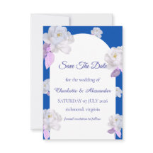 Carte de rappel de date de mariage à l'arche flora