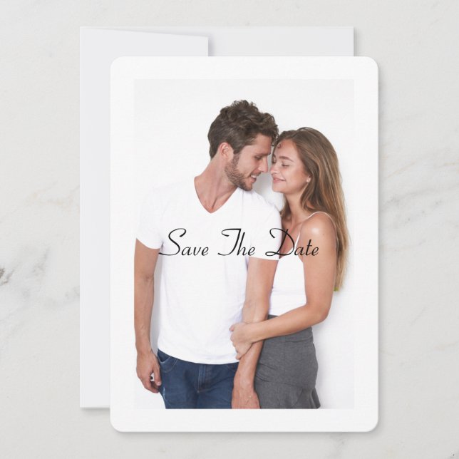 Carte de rappel de date de mariage à motif floral  (Devant)