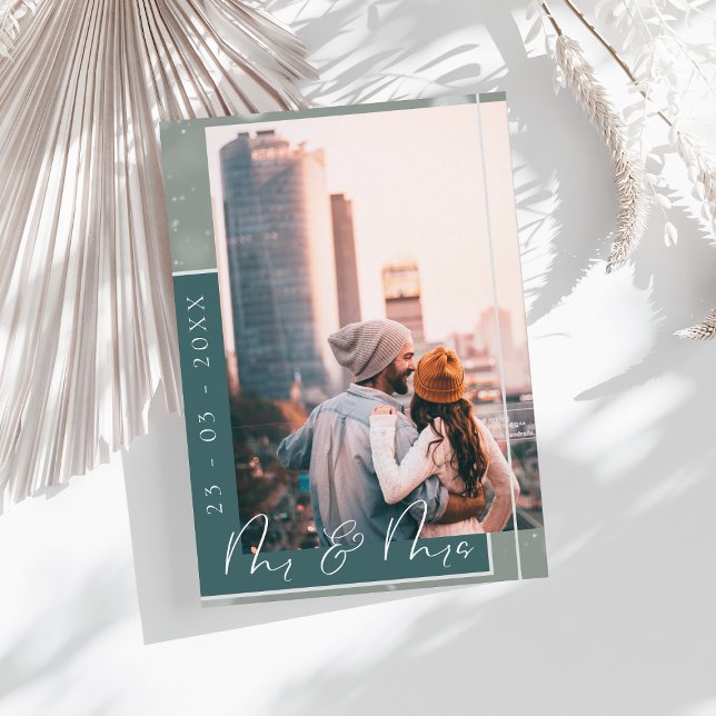 Carte de rappel de date de mariage à photo et écri (Créateur téléchargé)