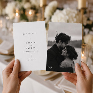 Carte de rappel de date de mariage à portrait d'ar