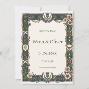 Carte de rappel de date de mariage au coeur de cha