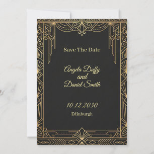Carte de rappel de date de mariage aux fleurs sauv