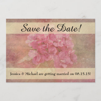 Carte de rappel de date de mariage avec bouquet de