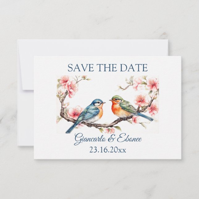 Carte de rappel de date de mariage Editable Lovebi (Devant)