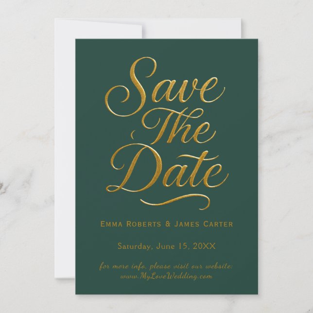 Carte de rappel de date de mariage en calligraphie (Devant)