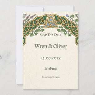 Carte de rappel de date de mariage en style celtiq