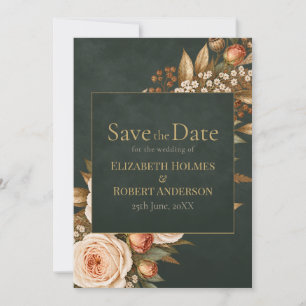 Carte de rappel de date de mariage Fleur de Sorciè