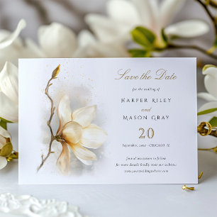 Carte de rappel de date de mariage Magnolia Blosso