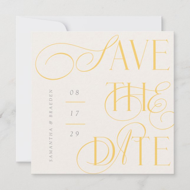 Carte de rappel de date moderne avec calligraphie  (Devant)