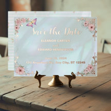 Carte de rappel de mariage en feuille d'aluminium 