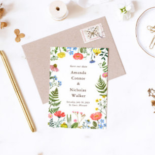 Carte de rappel de mariage Fleurs sauvages de Prai