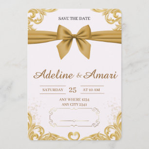 Carte de rappel de mariage moderne organique