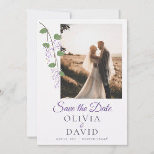 Carte de rappel de mariage photo florale à branche