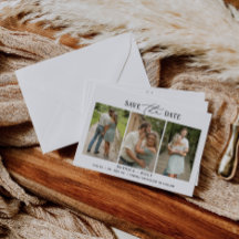 Carte de rappel de mariage photo minimaliste