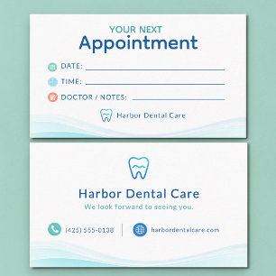 Carte de rappel de rendez-vous chez le dentiste
