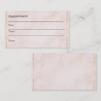 Carte de rappel de rendez-vous de luxe – Marbre ro
