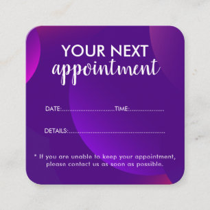 Carte de rappel de rendez-vous de salon moderne te