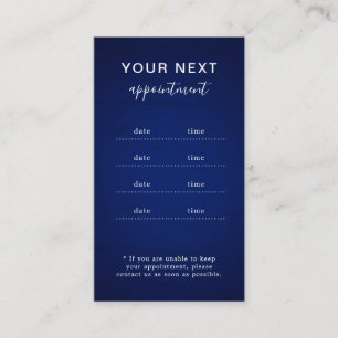 Carte de rappel de rendez-vous élégante pour salon