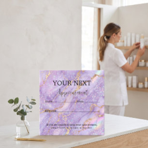 Carte de rappel de rendez-vous Opale Violette