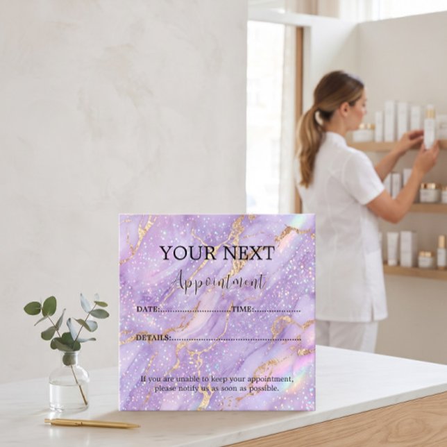 Carte de rappel de rendez-vous Opale Violette (Créateur téléchargé)