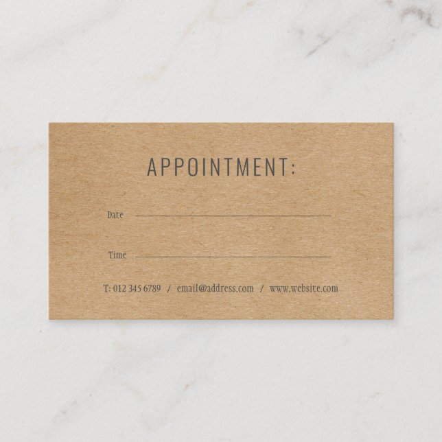 Carte de rappel de rendez-vous professionnel simpl (Devant)