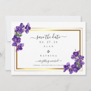 Carte de rappel Deep Purple Violets