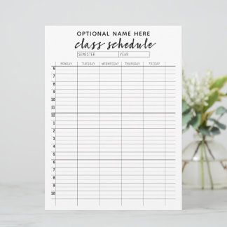 Carte de rappel du calendrier des cours pour le se