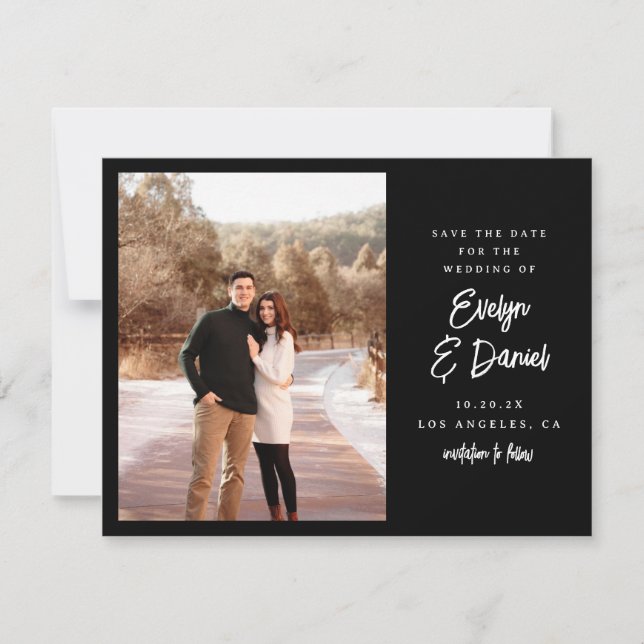 Carte de rappel minimaliste avec photo (Devant)