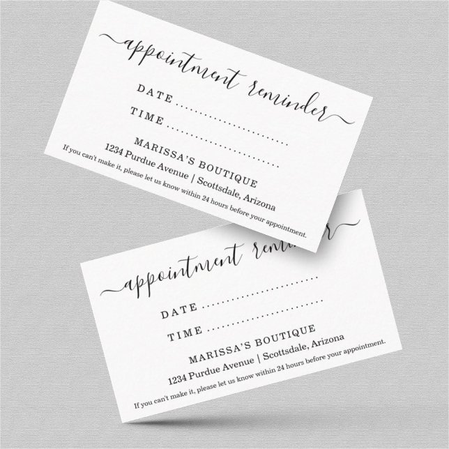 Carte de rappel pour rendez-vous, salon dentaire p (Créateur téléchargé)