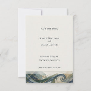 Carte de rappel Scottish Tartan Wave