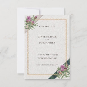 Carte de rappel Scottish Thistle Celtic Tartan
