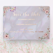 Carte de rappel vintage lavande pivoine à motif de