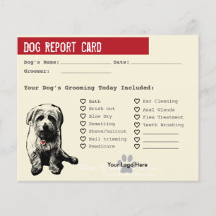 Carte de rapport de chien pour les éleveurs de chi