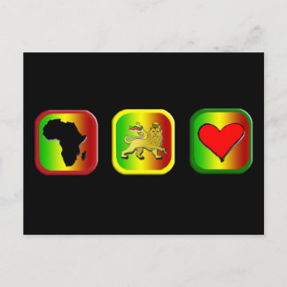 Carte de Rasta Afrique Un Lion d'Amour de Juda