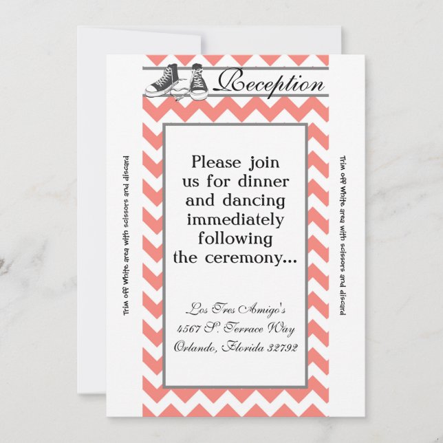 Carte de réception 3,5 x 7 Baskets adolescents Che (Devant)