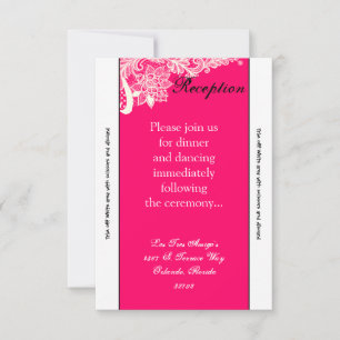 Carte de réception 3,5 x 7 Vintage en dentelle vic