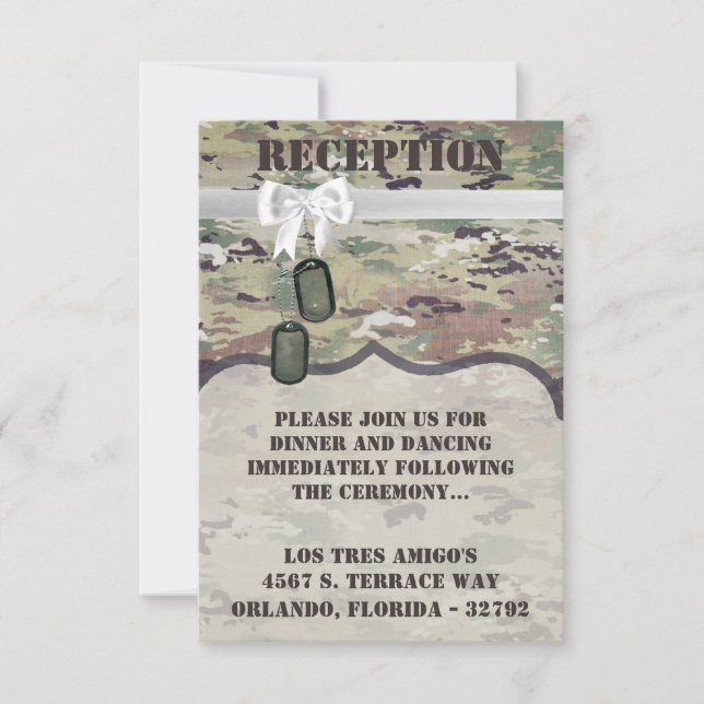Carte de réception 3,5x5 Armée de terre Force aéri (Devant)