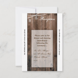 Carte de réception 3,5x7 Lumières guinguette en po