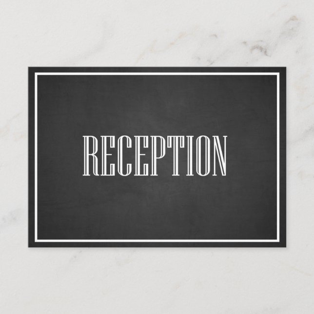 CARTE DE RÉCEPTION À LA CRÉATION TYPOGRAPHIQUE RÉT (Devant)