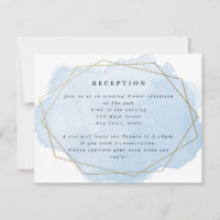 Carte de réception avec cadre Gold Geo