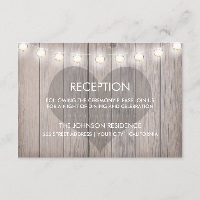 Carte de réception cœur taché (Devant)