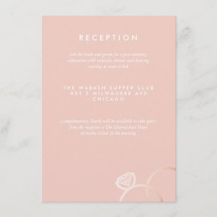 Carte de réception de mariage avec anneaux d'or Ro