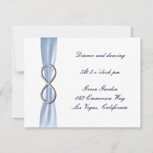 Carte de réception de mariage Blue Infinity