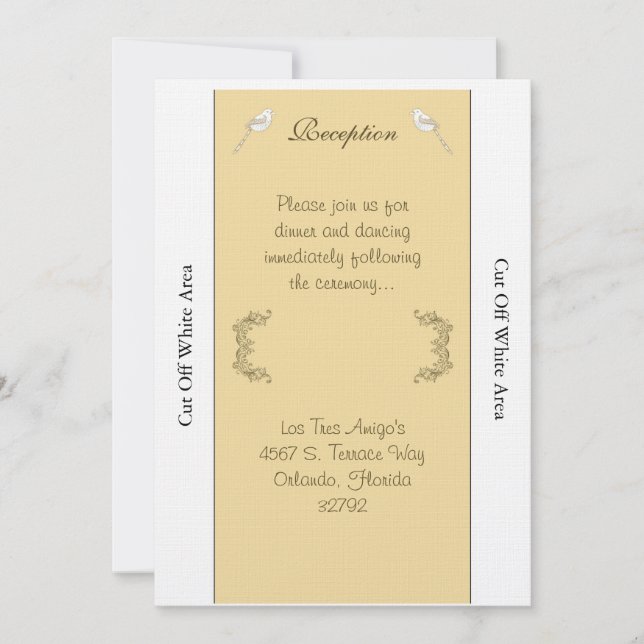 Carte de réception de mariage Brown/bronzage pour  (Devant)