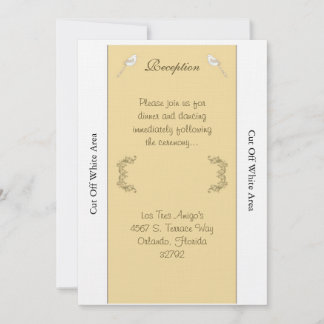 Carte de réception de mariage Brown/bronzage pour