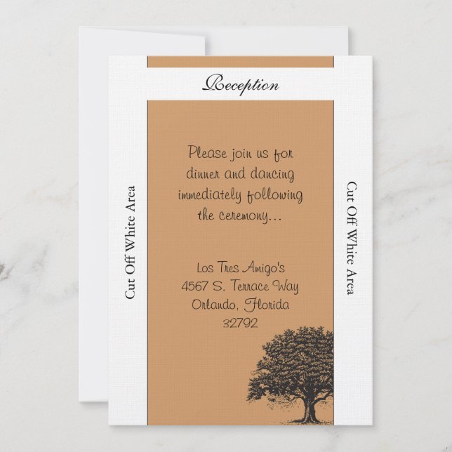 Carte de réception de mariage Brown/noir Spring Tr (Devant)